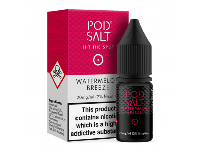 Pod Salt Watermelon Breeze Nicotine Salt E Liquid |10ml Bottle