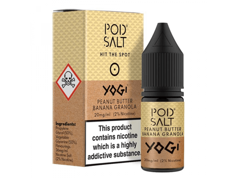 Pod Salt Yogi Peanut Butter Granola Nicotine Salt E Liquid | 10ml Bottle