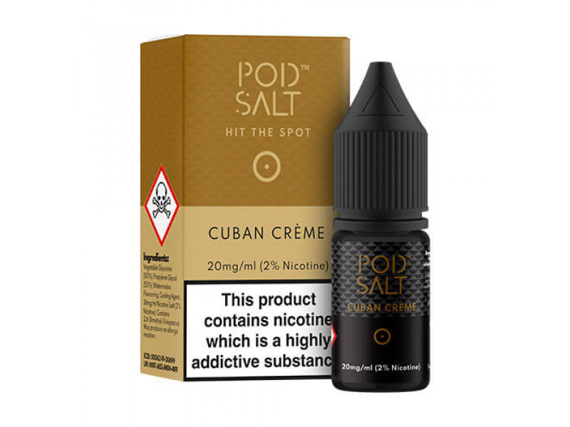 Pod Salt Cuban Creme Nicotine Salt by Pod Salt E Liquid | 10ml Bottle