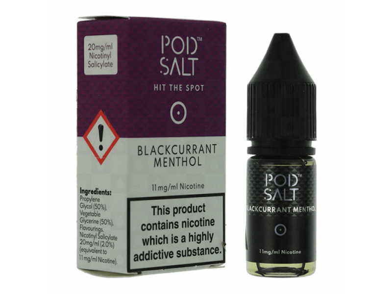 Pod Salt Blackcurrant Menthol Nicotine Salt by Pod Salt E Liquid | 10ml Bottle