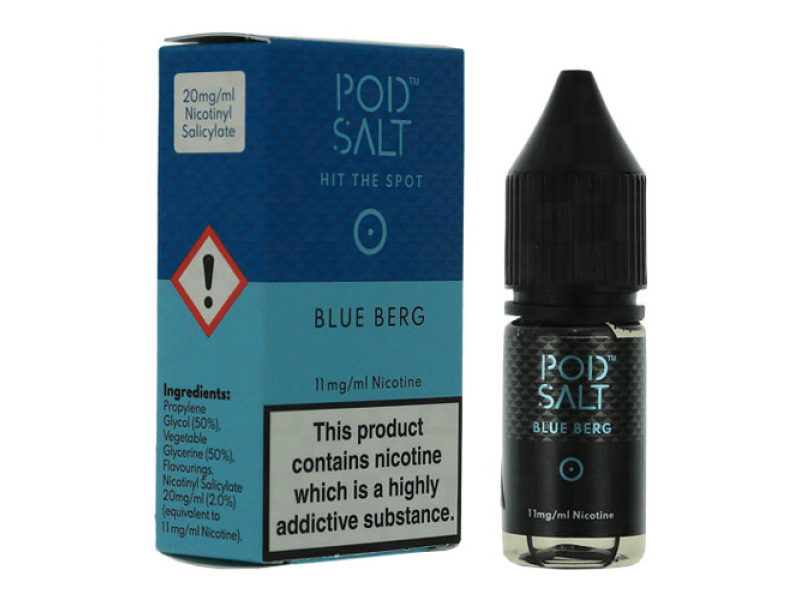 Pod Salt Blue Berg Nicotine Salt by Pod Salt E Liquid | 10ml Bottles